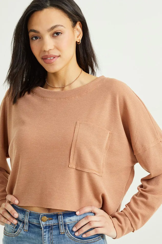 Altar039d State Sandra Thermal Crop Top Women Blouses