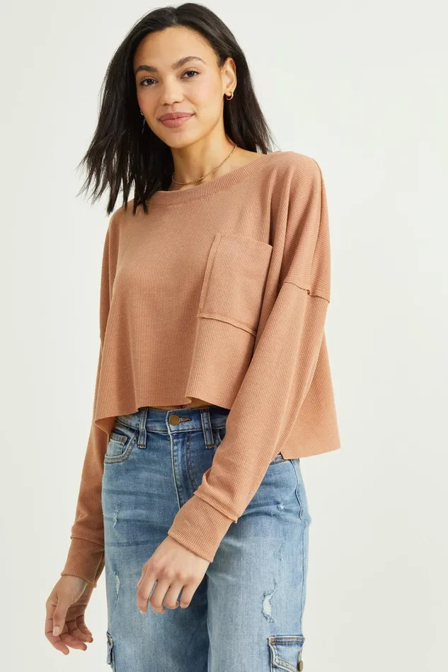 Altar039d State Sandra Thermal Crop Top Women Blouses