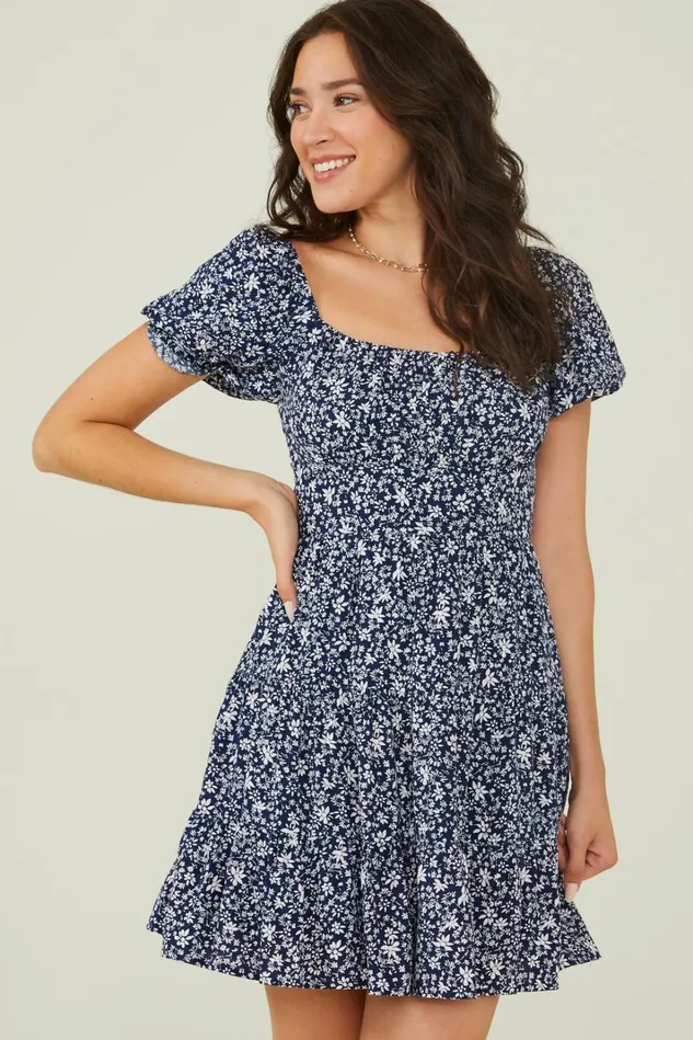 Altar039d State Talia Tiered Floral Dress Women Mini