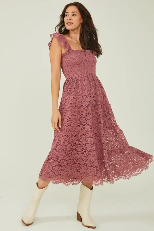 Altar039d State Trystyn Lace Midi Dress Women Maxi Midi