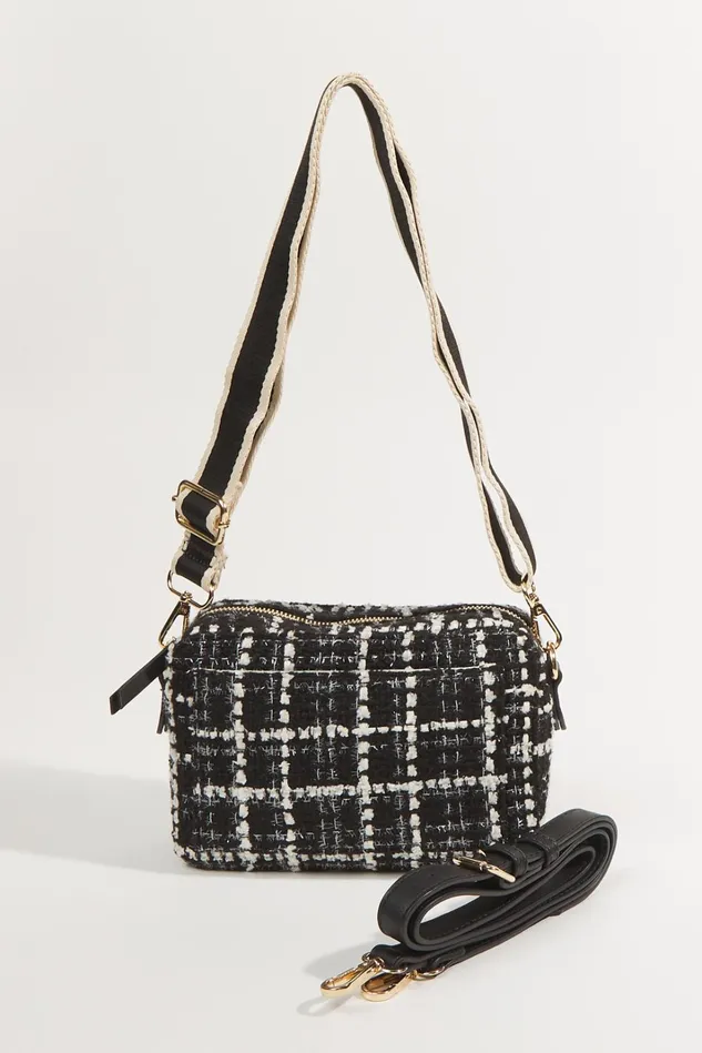 Altar039d State Tweed Plaid Camera Crossbody Bag Women Handbags