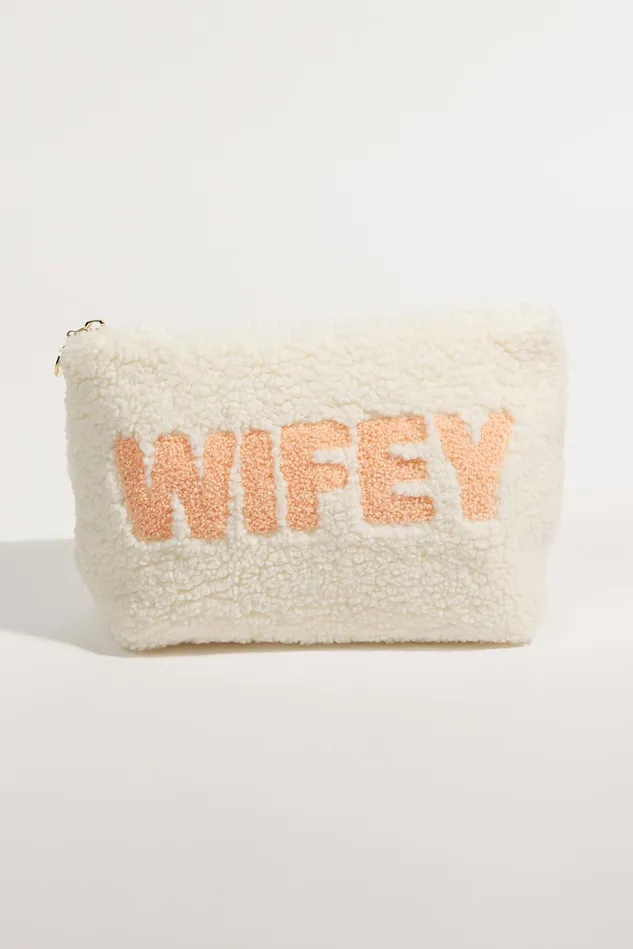 Altar039d State Wifey Teddy Cosmetic Bag Women Bath Beauty