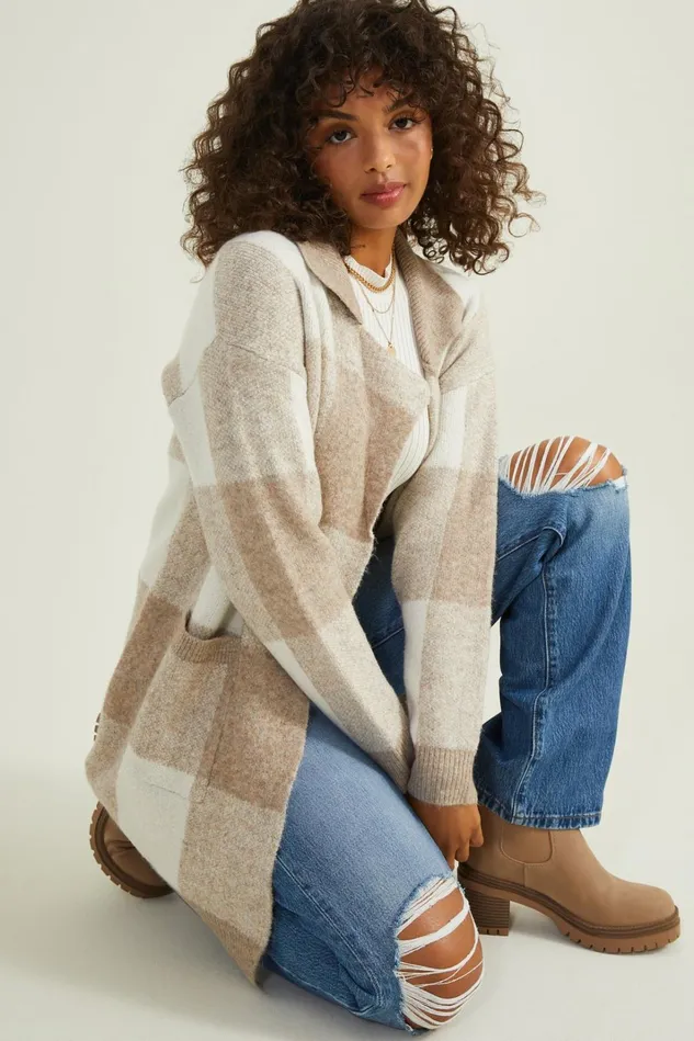 Altar039d State Wrenly Plaid Midi Cardigan Women Sweaters