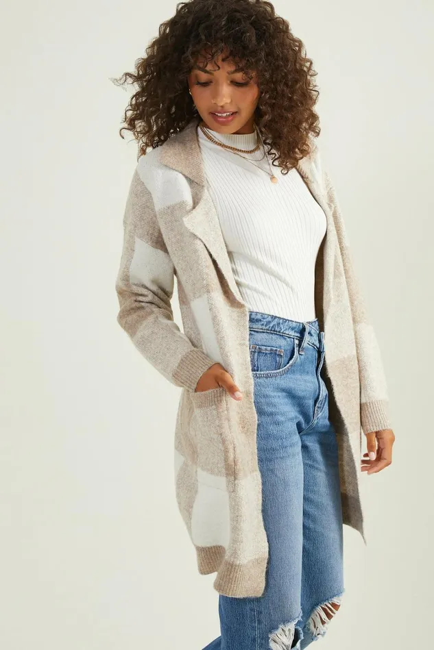 Altar039d State Wrenly Plaid Midi Cardigan Women Sweaters
