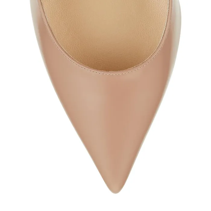 Anouk Ballet Pink Liquid Leather Pointy Toe Pumps Ballet Pink Women JIMMY CHOO Pumps