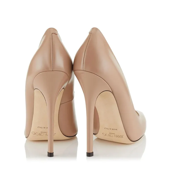 Anouk Ballet Pink Liquid Leather Pointy Toe Pumps Ballet Pink Women JIMMY CHOO Pumps