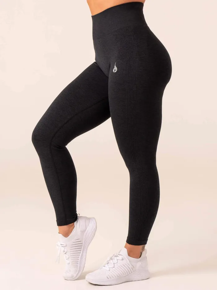 Aspire Seamless Leggings 8211 Black Marl Women Ryderwear Leggings