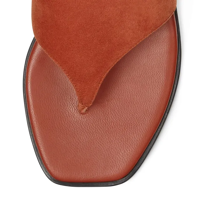 Asti Flat Rust Suede SquareToe Sandals Rust Women JIMMY CHOO Flats