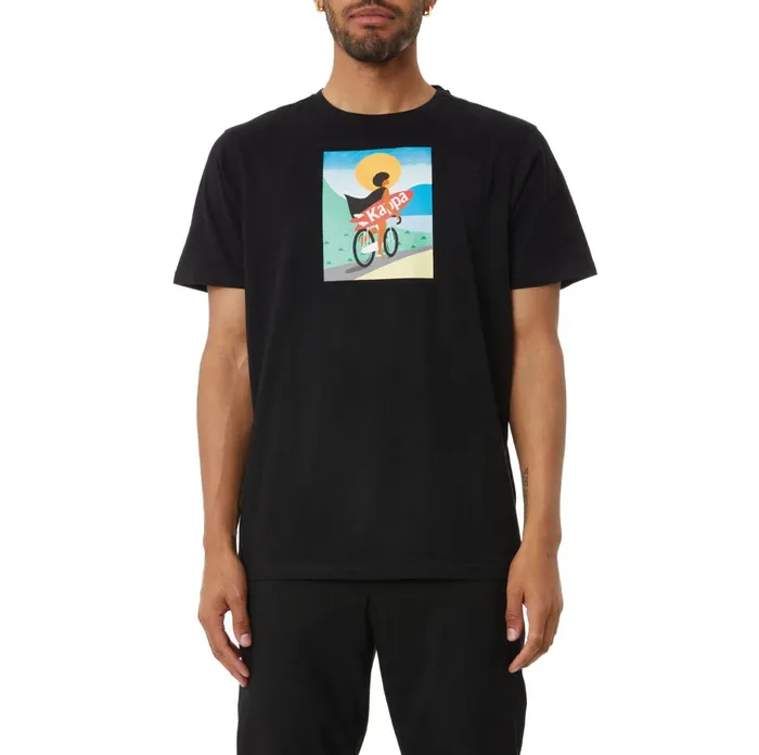 Authentic Abington TShirt 8211 Black Black Kappa Mens TShirts Near Me