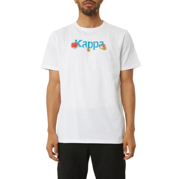 Authentic Denham TShirt 8211 White White Kappa Mens TShirts Popular