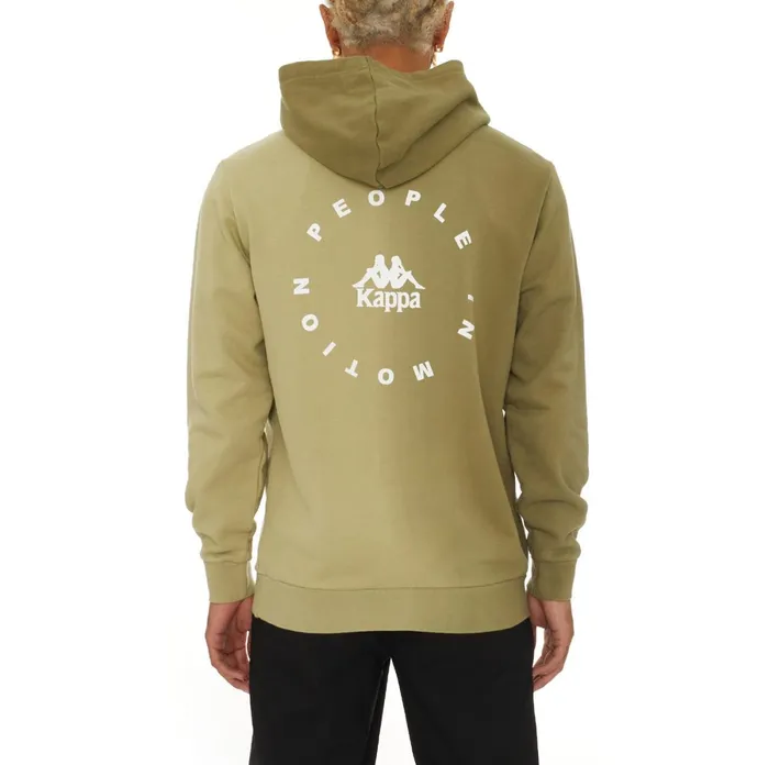 Authentic Diptado Hoodie 8211 Green White Green White Kappa Mens Hoodies Casaul