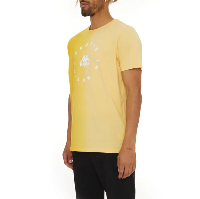 Authentic Dipte TShirt 8211 Yellow White Yellow White Kappa Mens TShirts Online