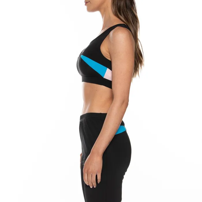 Authentic Football Efin Sports Bra 8211 Black Blue Pink Black Blue Pink Kappa Womens Tanks and Bras