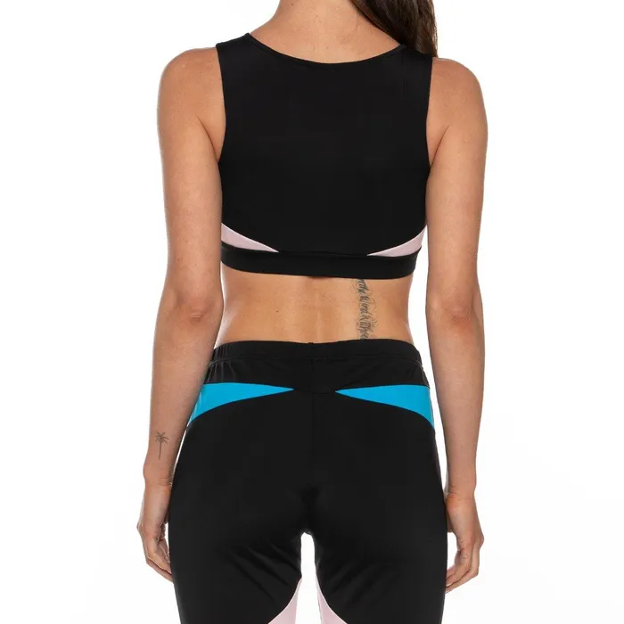 Authentic Football Efin Sports Bra 8211 Black Blue Pink Black Blue Pink Kappa Womens Tanks and Bras