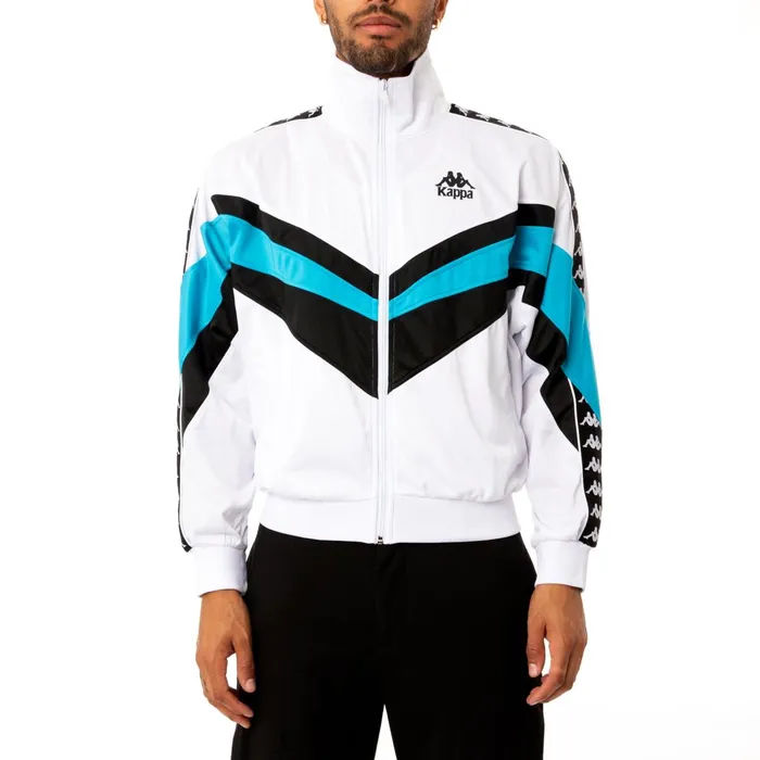 Authentic Football Evok Track Jacket 8211 White White Kappa Mens Track Jackets