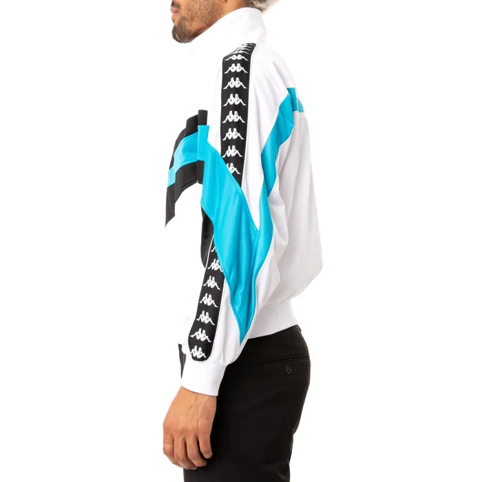 Authentic Football Evok Track Jacket 8211 White White Kappa Mens Track Jackets