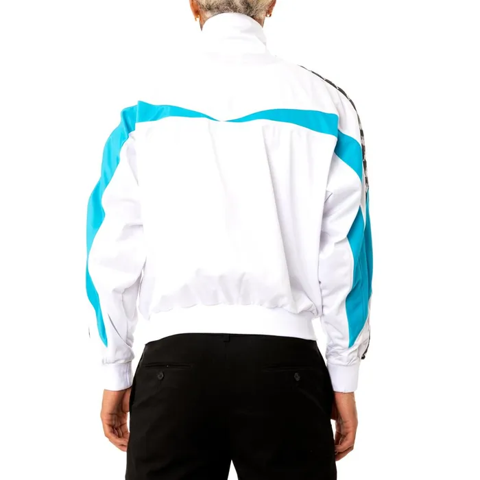 Authentic Football Evok Track Jacket 8211 White White Kappa Mens Track Jackets