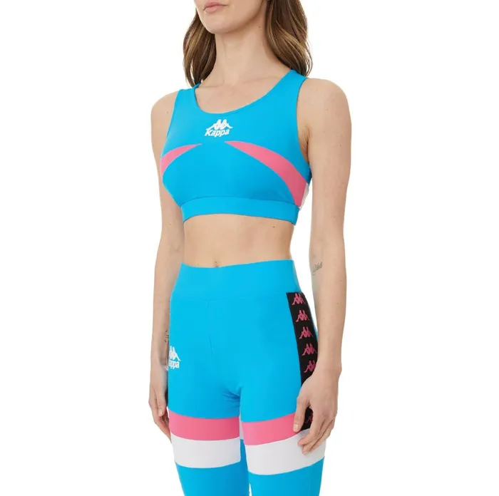 Authentic Football Surakarta Sports Bra 8211 Blue Blue Kappa Womens Tanks and Bras