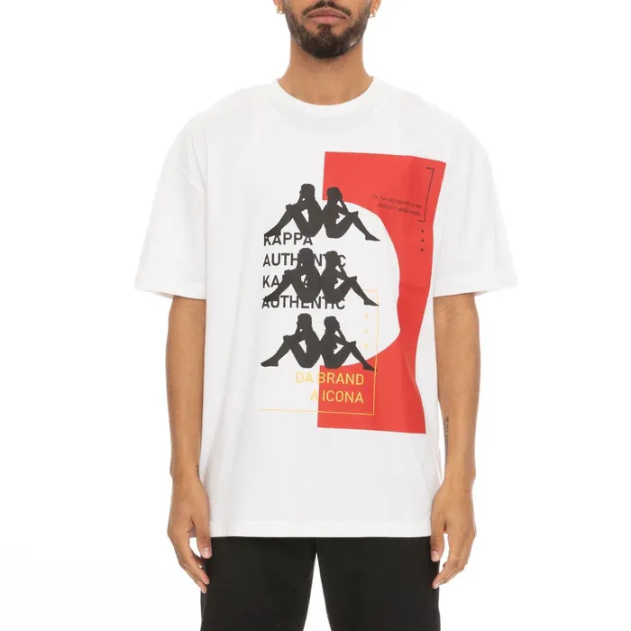 Authentic Hb Etas TShirt 8211 White Red White Red Kappa Mens TShirts Popular