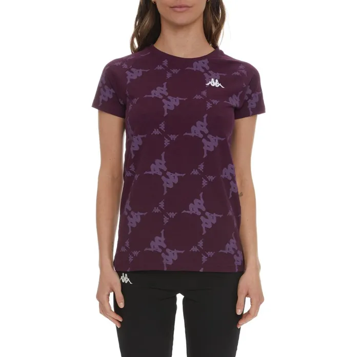 Authentic Kapan TShirt 8211 Violet White Violet White Kappa Womens TShirts Casaul Authentic Kapan TShirt 8211 Violet White Violet White Kappa Womens TShirts Casaul