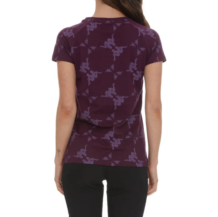 Authentic Kapan TShirt 8211 Violet White Violet White Kappa Womens TShirts Casaul
