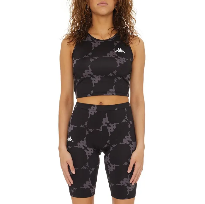 Authentic Katvan Crop Tank 8211 Black Grey White Black Grey White Kappa Womens Tanks and Bras Authentic Katvan Crop Tank 8211 Black Grey White Black Grey White Kappa Womens Tanks and Bras