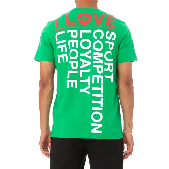 Authentic Love Bytom TShirt 8211 Green Fern Green Fern Kappa Mens TShirts Near Me