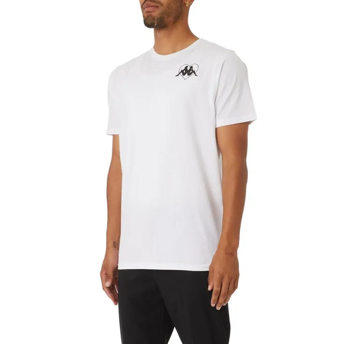 Authentic Love Bytom TShirt 8211 White White Kappa Mens TShirts Near Me