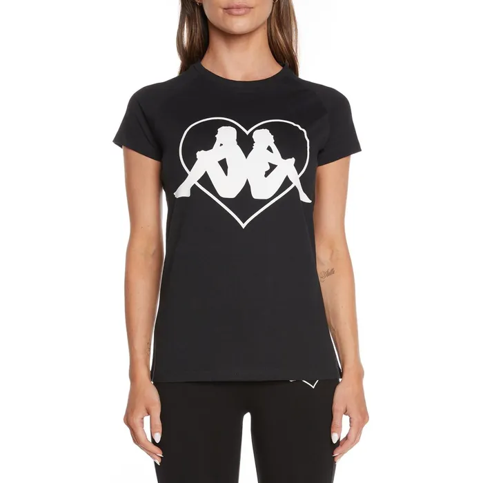 Authentic Love Dabrowa TShirt 8211 Black Black Kappa Womens TShirts Gift Ideas Authentic Love Dabrowa TShirt 8211 Black Black Kappa Womens TShirts Gift Ideas