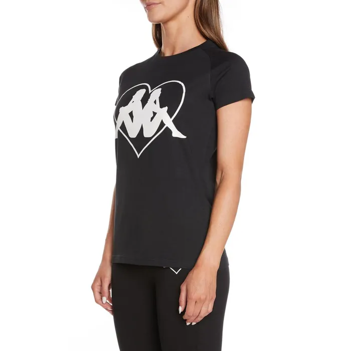 Authentic Love Dabrowa TShirt 8211 Black Black Kappa Womens TShirts Gift Ideas