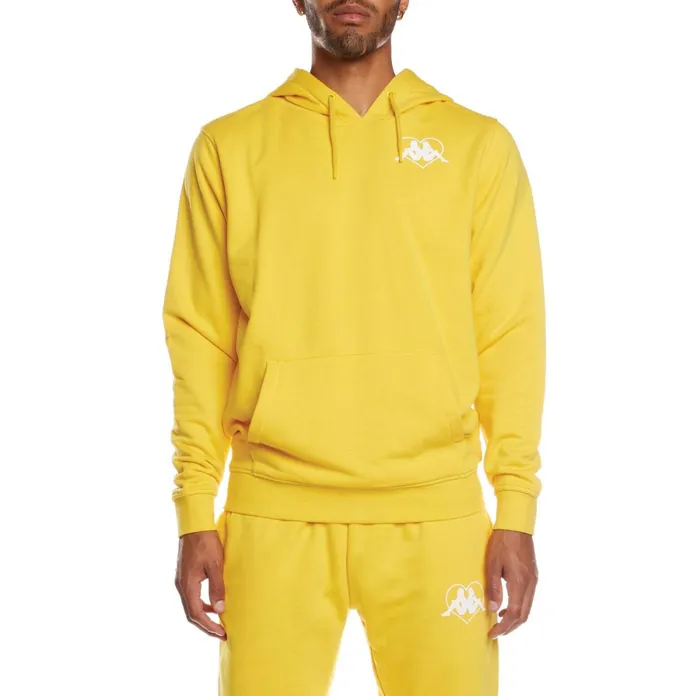 Authentic Love Torun Hoodie 8211 Yellow Yellow Kappa Mens Sweatsuits