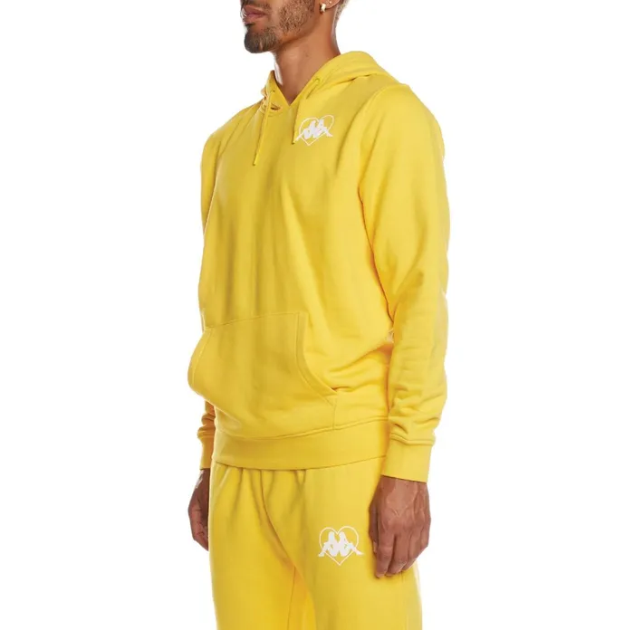 Authentic Love Torun Hoodie 8211 Yellow Yellow Kappa Mens Sweatsuits