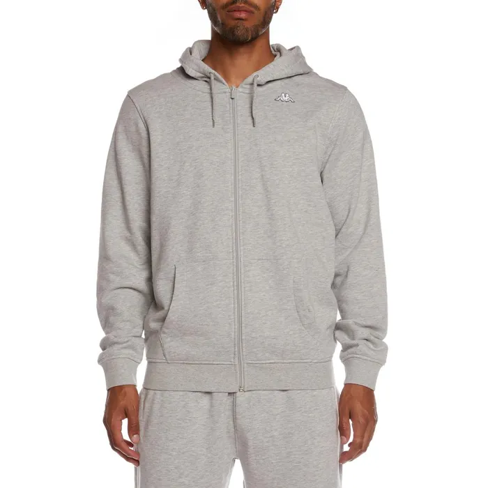 Authentic Lund Zip Hoodie 8211 Grey Grey Kappa Mens Sweatsuits