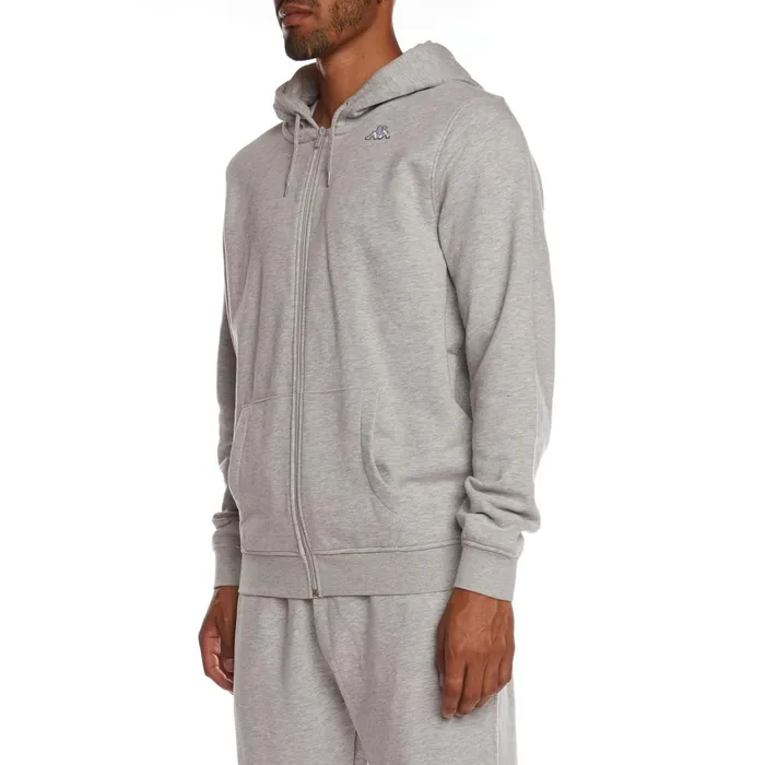 Authentic Lund Zip Hoodie 8211 Grey Grey Kappa Mens Sweatsuits