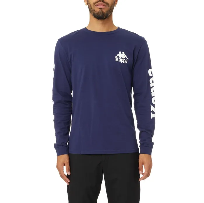 Authentic Ruiz 2 Long Sleeve TShirt 8211 Navy Navy Kappa Mens TShirts Casaul