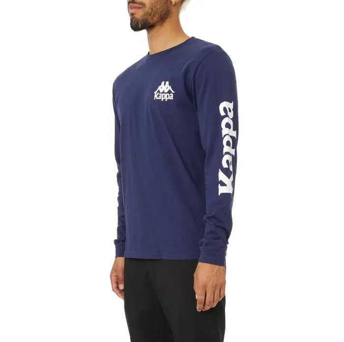 Authentic Ruiz 2 Long Sleeve TShirt 8211 Navy Navy Kappa Mens TShirts Casaul