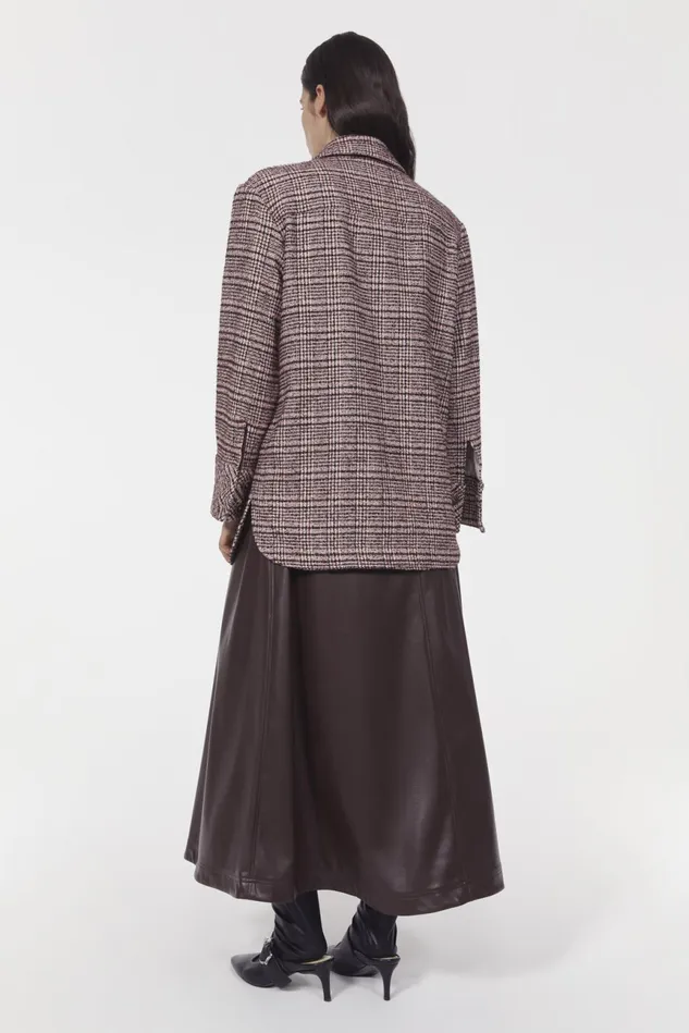 Avril Boucle Check Blazer Rosa Women Rodebjer Blazers