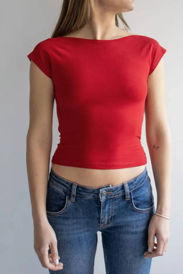 Backless TShirt Women Subdued Tees