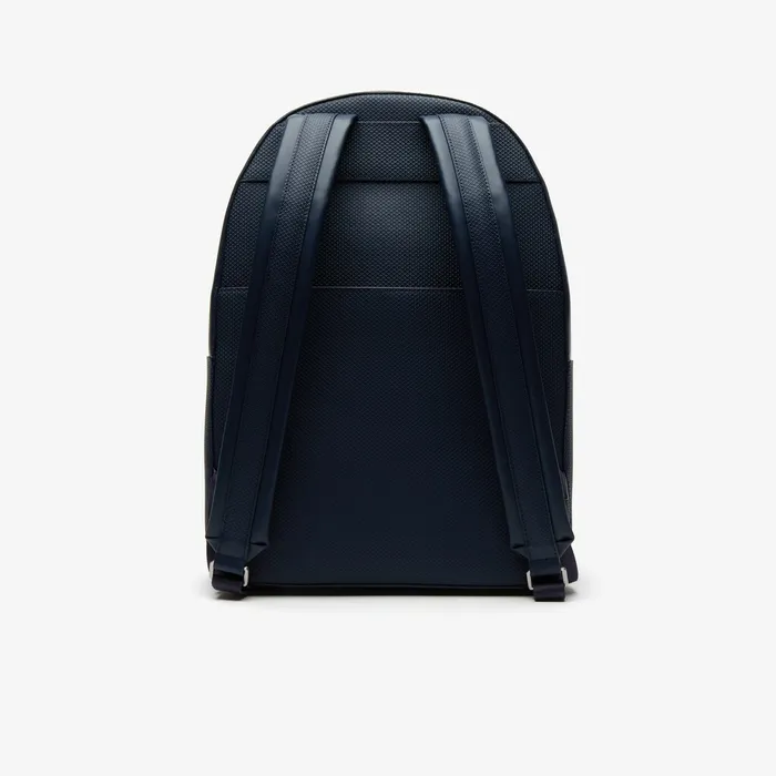 Bags Lacoste Mens Chantaco Soft Leather Zip Backpack Peacoat Gift Ideas