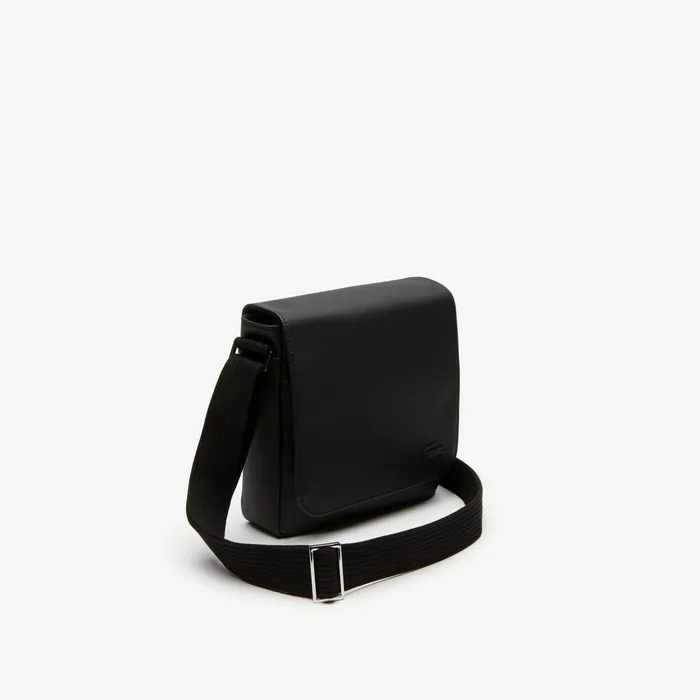 Bags Lacoste Mens Classic Flap Camera Bag Black USA