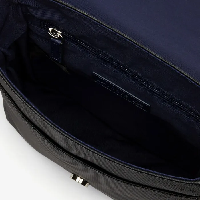 Bags Lacoste Mens Classic Flap Camera Bag Black USA