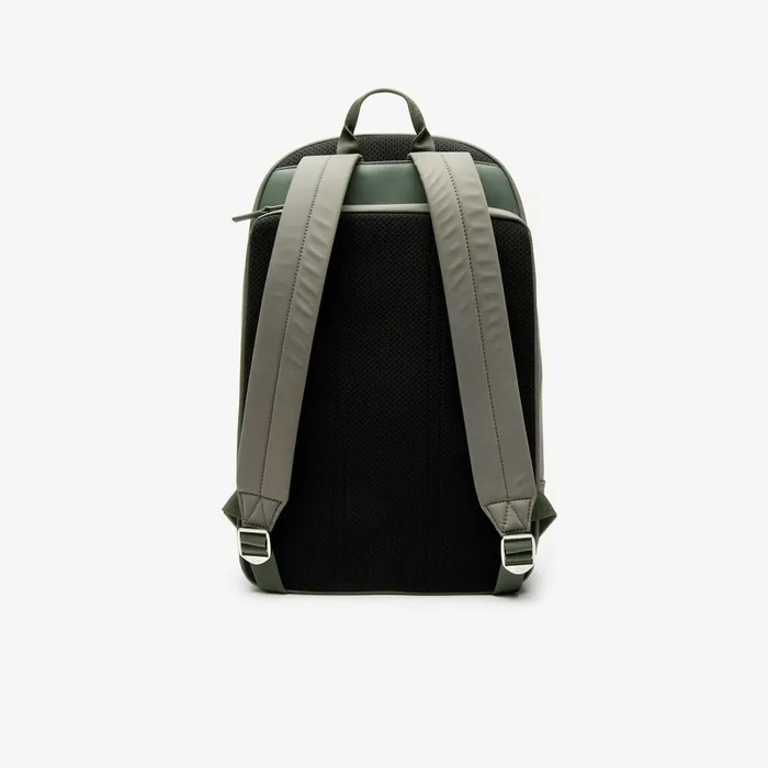 Bags Lacoste Mens L1212 Branded And Strap Backpack Thyme Outlet