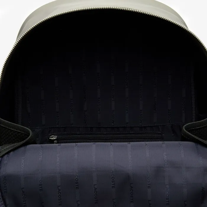 Bags Lacoste Mens L1212 Branded And Strap Backpack Thyme Outlet
