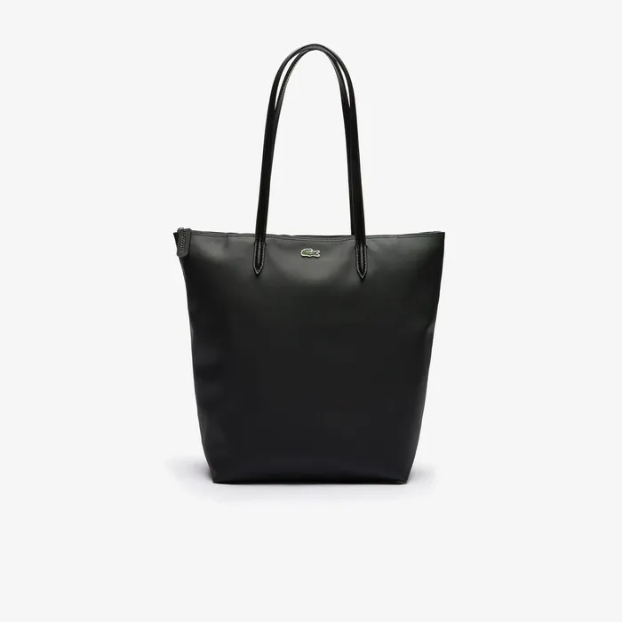 Bags Lacoste Womens L1212 Vertical Tote Bag Black On Sale