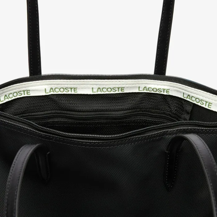 Bags Lacoste Womens L1212 Vertical Tote Bag Black On Sale