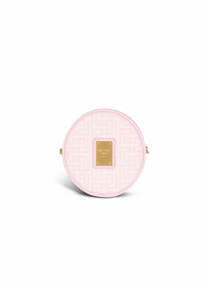 Balmain 1945 Bags Womens Bicolor Jacquard 1945 Circle Bag Pink
