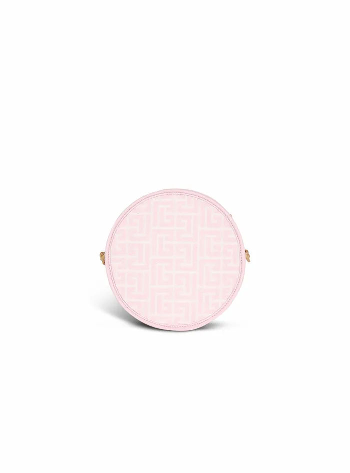Balmain 1945 Bags Womens Bicolor Jacquard 1945 Circle Bag Pink