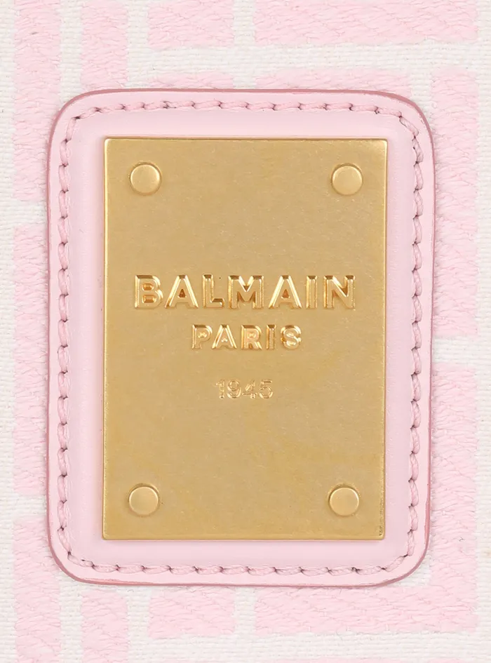 Balmain 1945 Bags Womens Bicolor Jacquard 1945 Circle Bag Pink