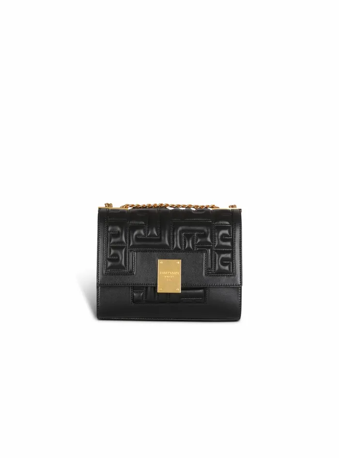 Balmain 1945 Bags Womens MediumSized Quilted Leather 1945 Bag Black