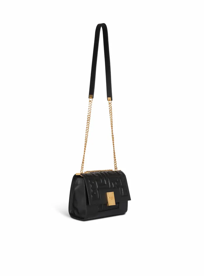 Balmain 1945 Bags Womens MediumSized Quilted Leather 1945 Bag Black